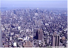 Husermeer von Manhattan aus dem Helikopter