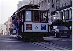 Cable car in San Francisco