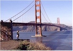 Susanne vor der Golden Gate Brcke