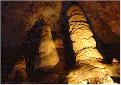 Gesteinsformationen in der Carlsbad Caverns