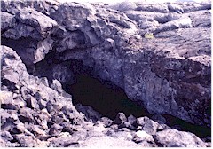 Spalte in der erstarrten Lava im Craters of the Moon NM