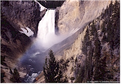 Wasserfall im Grand Canyon of the Yellowstone im Yellowstone NP