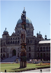 Totempfahl bei Victoria auf Vancouver Island