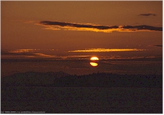 Sonnenuntergang whrend der berfahrt