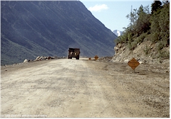 Baustelle entlang des Klondike Highway
