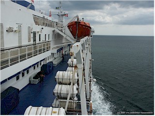 auf deck der fhre stena danica