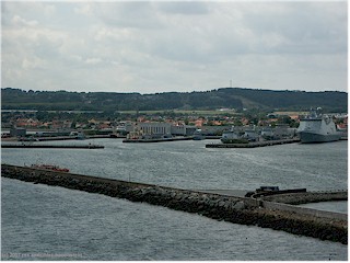 blick zurck auf den hafen von frederikshavn, DK