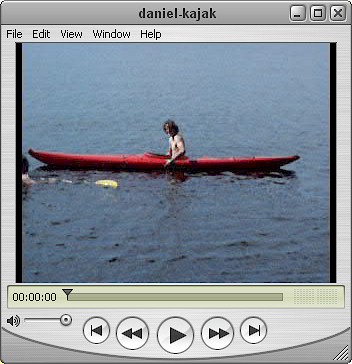 daniel kentert sein kajak (Quicktime kurzfilm)