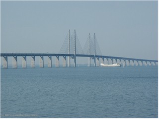 blick von der aussichtsplattform auf das mittelstck der resund-brcke