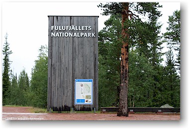 tafel beim eingang zum fulufjllets nationalpark