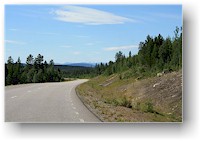 landstrasse in nordschweden