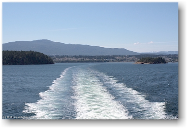 blick von der fhre zurck auf die departure bay bei nanaimo, CAN