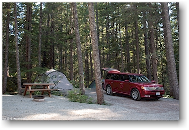 unsere zelte auf dem whistler RV park and campground