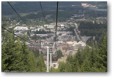 blick von der whistler village gondola auf whistler, CAN