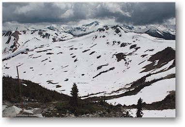 verschneite coast mountains oberhalb whistler, CAN
