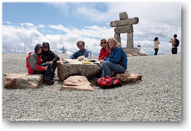 mittagsrast auf dem whistler mountain