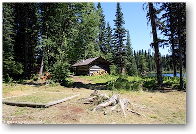 zeltplatz mit kleiner htte am kibbee lake, CAN