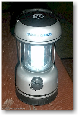 LED-lampe mit dem logo der canucks
