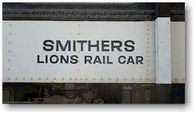 lions rail car in smithers, CAN
