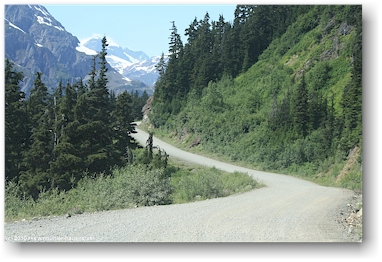 granduc mill road zum salmon glacier in steward, CAN