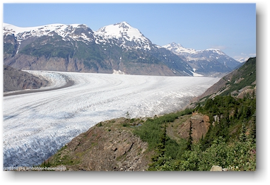 blick von der granduc mill road auf den salmon glacier bei steward, CAN