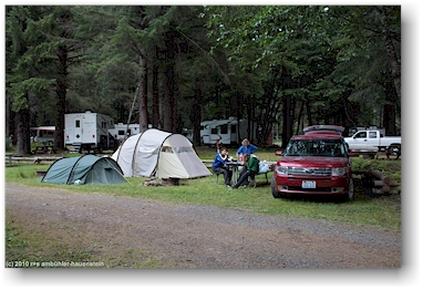 rainey creek campground in steward, CAN