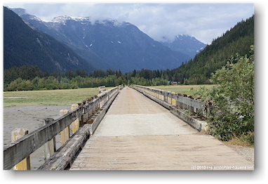 blick vom stegende zurck richtung hyder, alaska, USA