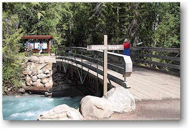 beginn des berg lake trail im mount robson provincial park, CAN