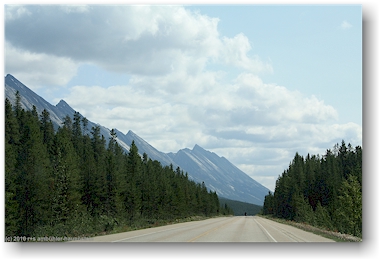 blick vom highway 16 auf die rockies kurz vor dem jasper national park, CAN