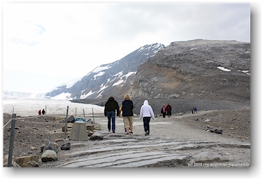 marke 1992 beim athabasca glacier im jasper national park, CAN