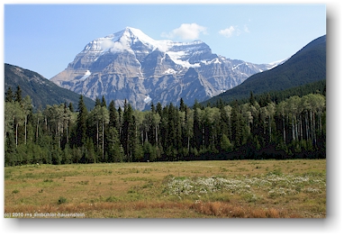 blick vom visitor center auf den mount robson im mount robson provincial park, CAN