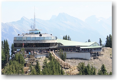 bergstation und restaurant auf dem sulphur mountain im banff national park, CAN