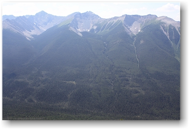 blick von der aussichtsplattform beim sulphur mountain auf die sundance range im banff national park, CAN