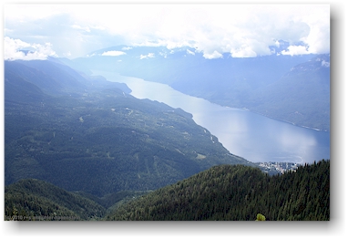 aussicht vom idaho peak auf den slocan lake, CAN