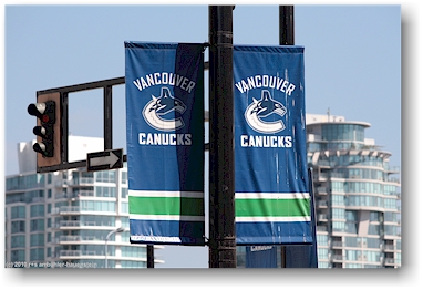 canucks flags in vancouver, CAN