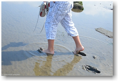 sandiger boden bei der spanish bank beach, vancouver, CAN