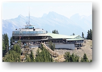 bergstation der sulphur mountain gondola im banff nationa park