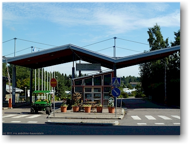 eingang zum campingplatz rastila bei helsinki, FI