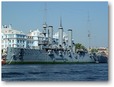 ehemaliger panzerkreuzer aurora (kreyser avrora) in sankt petersburg, RU