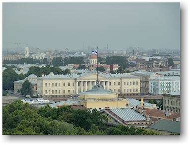 blick vom dom der isaakskathedrale (isaakievsky sobor) auf die akademie der wissenschaften in sankt petersburg, RU