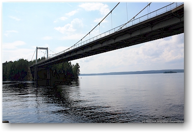 haengebruecke der strasse 314 in der naehe von heinola, FI