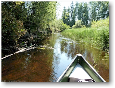 auf dem fluss polvijoki, teil der eichhoernchen-route (oravareitti) zwischen juva und sulkava, FI
