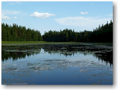kaitajaervi, letzter abschnitt unserer tagesetappe auf der eichhoernchen-route (oravareitti) zwischen juva und sulkava, FI