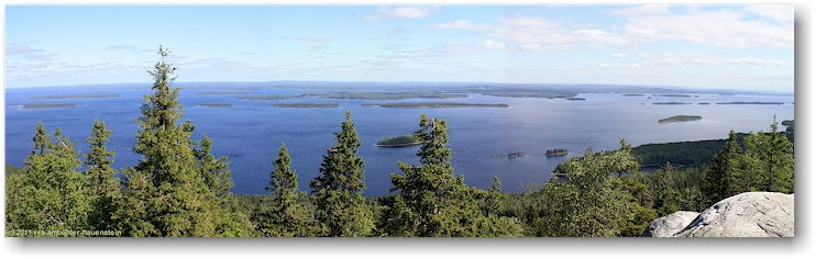 panorama vom aussichtspunkt zwischen ukko-koli und akka-koli im nationalpark kolin kansallispuisto, FI