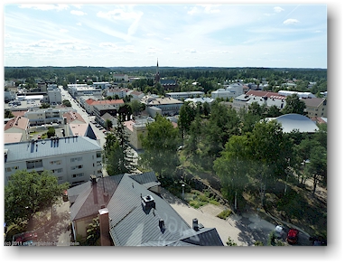 blick richtung sden vom wasserturm im stadtzentrum von mikkeli, FI