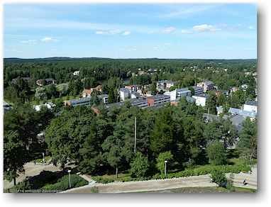 blick richtung westen vom wasserturm im stadtzentrum von mikkeli, FI