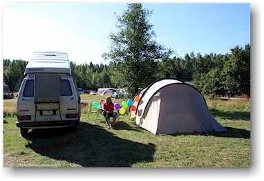 katrin an ihrem geburtstag auf dem campingplatz oittaa bei espoo, FI