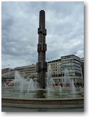 obelisk auf dem sergels torg in stockholm, SE