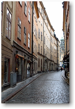 enge gasse in der altstadt gamla stan in stockholm, SE