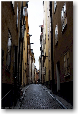 enge gasse in der altstadt gamla stan in stockholm, SE